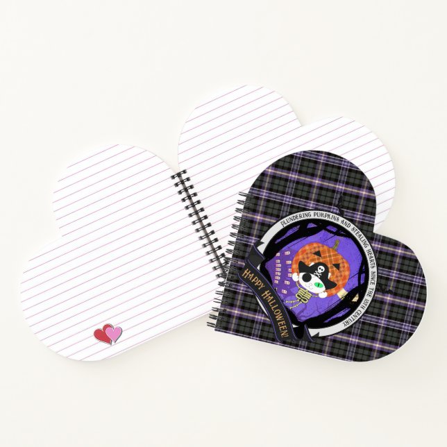 Carnet Pirate squelette chat et plaid (Intérieur)