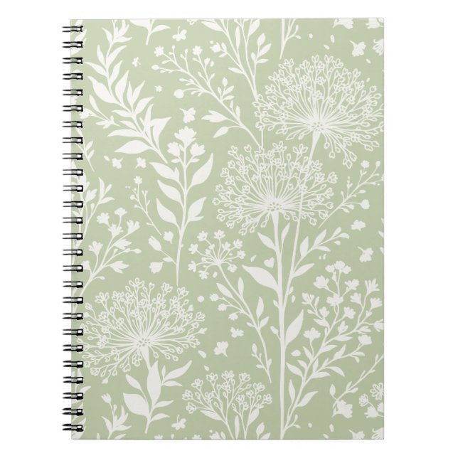 Carnet Pissenlit Doux Neutre - Olive Douce (Devant)