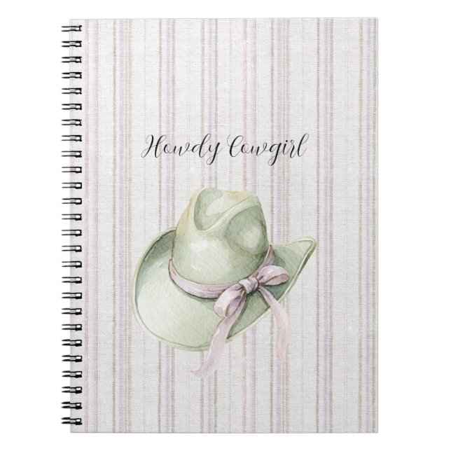Carnet Pistachio Green Lavender Cowgirl Hat Bow (Devant)