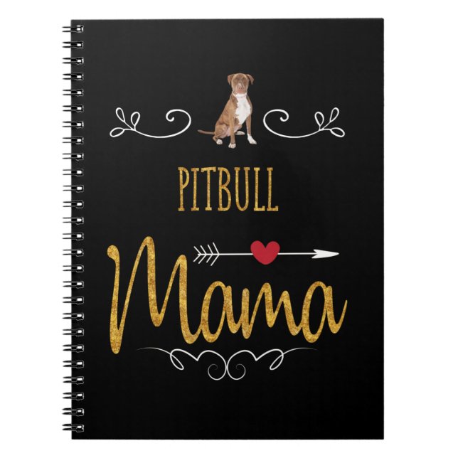 Carnet Pitbull aime maman tant (Devant)