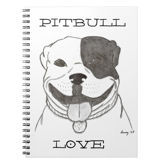 Carnet Pitbull Love Notebook (Devant)