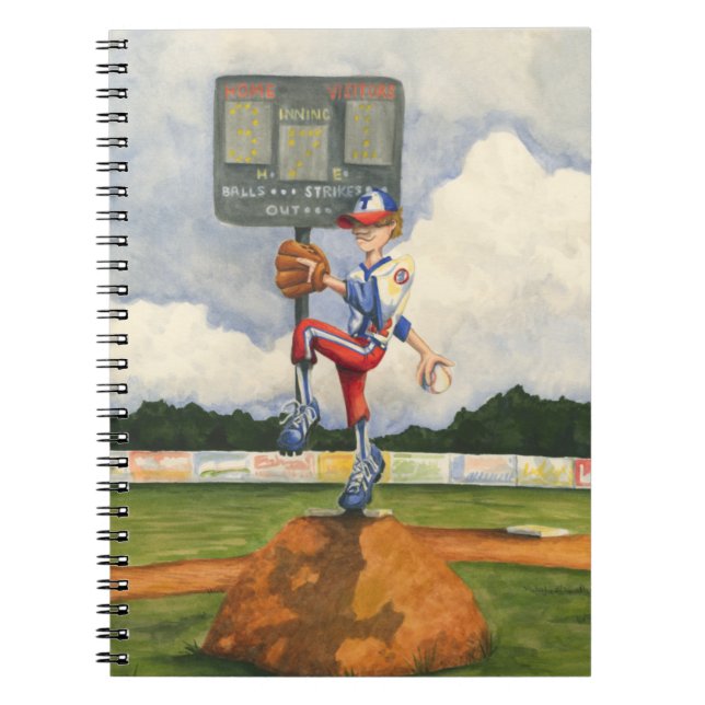 Carnet Pitcher de baseball sur Mound par Jay Throckmorton (Devant)