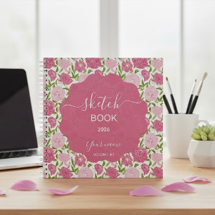 Carnet Pivoine d'amour rose