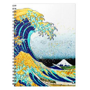 Carnet PixDezines Vintage Great Wave Hokusai 斎 の 葛’飾