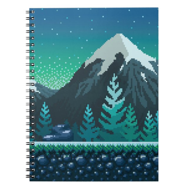 Carnet Pixel art arrière - plan sans soudure. Situation a (Devant)
