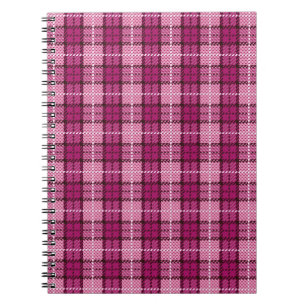 Carnet Pixel Plaid_Magenta-Black