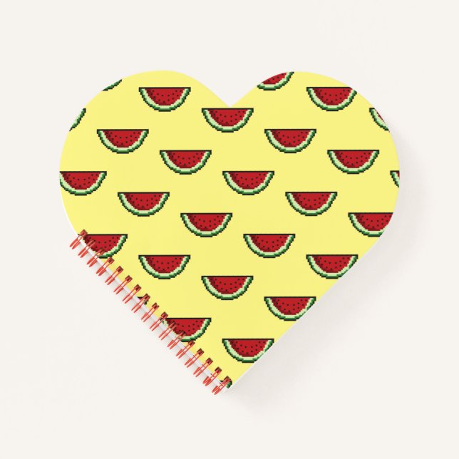 Carnet Pixel Watermelon Motif (Devant)
