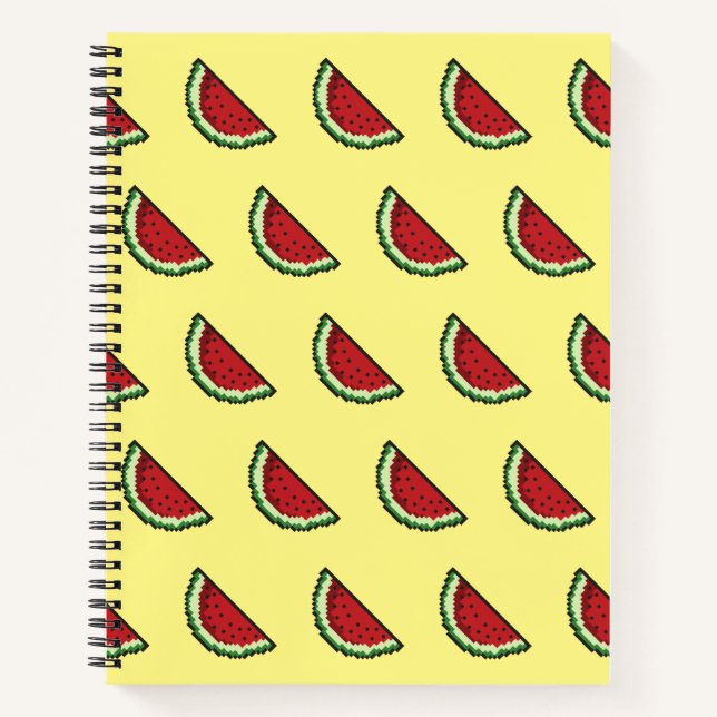 Carnet Pixel Watermelon Motif (Devant)