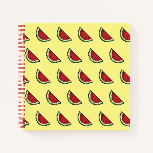 Carnet Pixel Watermelon Motif (Devant)