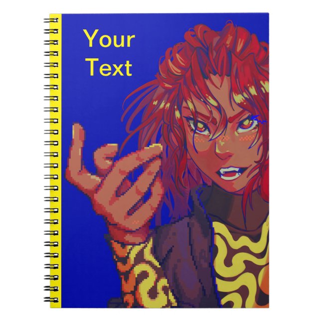 Carnet Pixelart, fille qui change (Devant)