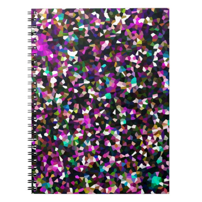 Carnet Pixels en cristal de ton de bijoux (Devant)