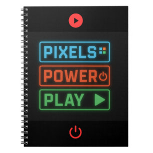 Carnet Pixels Power Play Ordinateur portable pour joueurs
