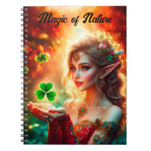 Carnet Pixie St Patrick's Day fille art d'été coloré