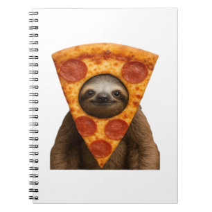 Carnet Pizza de paresseux drôle étrange blague mème migno