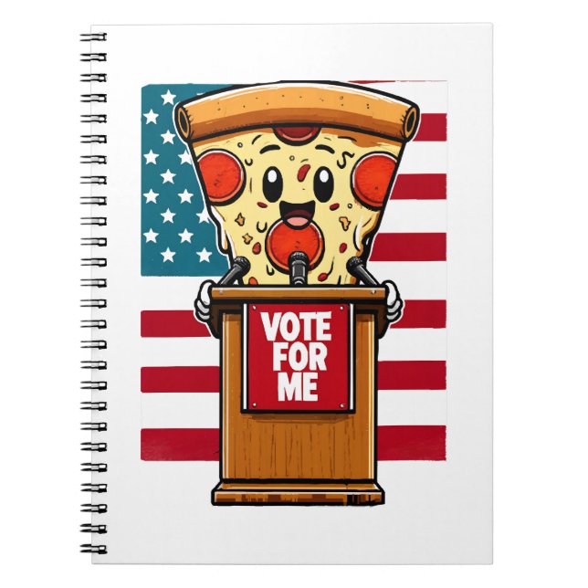 Carnet pizza patriotique votez pour moi (Devant)
