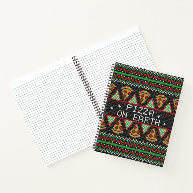 Carnet Pizza Ugly Christmas Sweat (Intérieur)