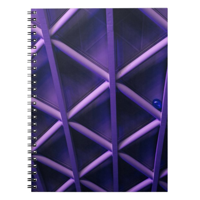Carnet Plafond violet avec motif croisé ; blu (Devant)