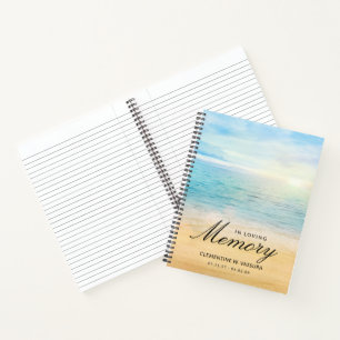 Carnet Plage de commémoration ou funéraire Océan