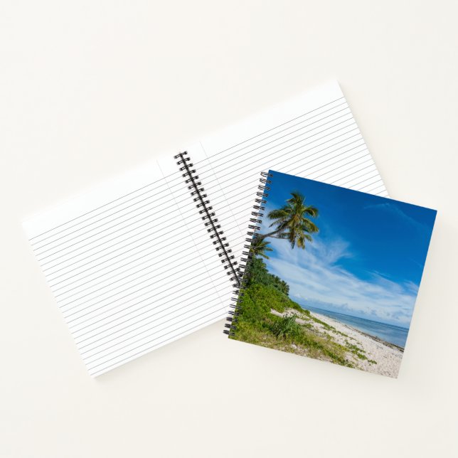 Carnet Plage de Kolovai bordée de palmiers (Intérieur)