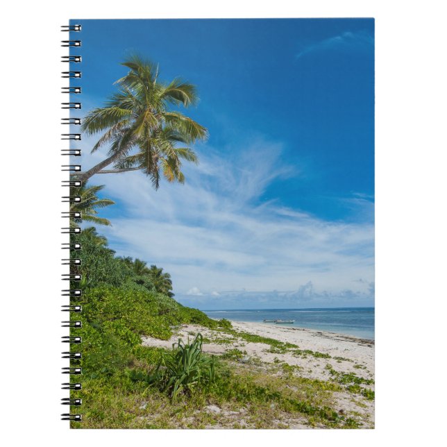 Carnet Plage de Kolovai bordée de palmiers (Devant)