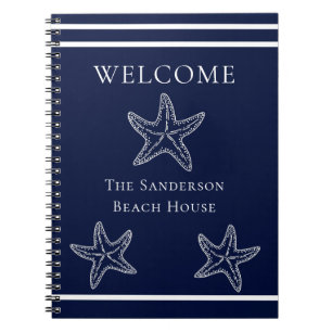 Carnet Plage de poisson bleu marine marine