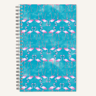Carnet Plage d'été de Flamants roses roses