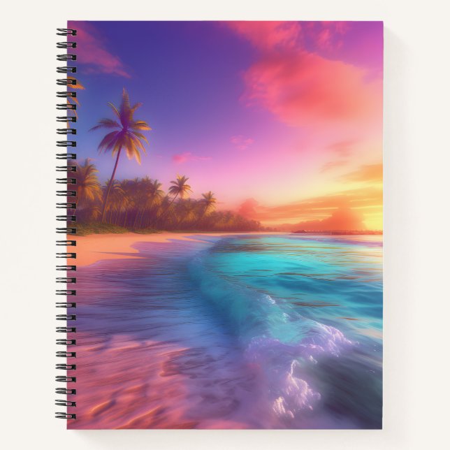Carnet Plage Dreamy colorée (Devant)