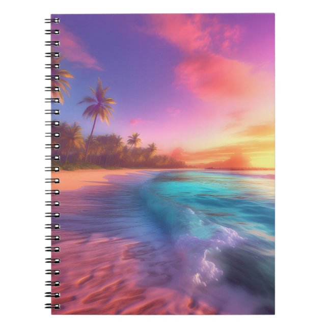 Carnet Plage Dreamy colorée (Devant)