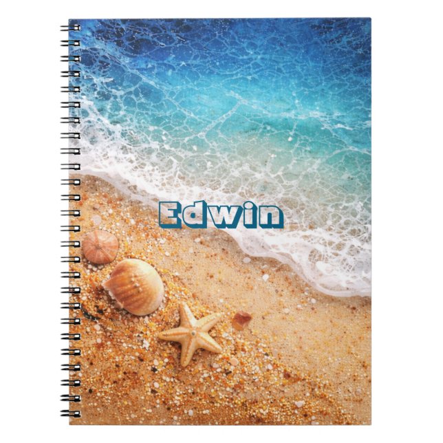 Carnet Plage nom personnalisé  (Devant)