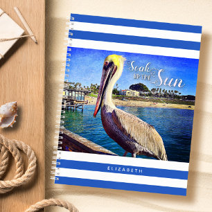 Carnet Plage Pelican Bleu Blancs Plongez dans le soleil