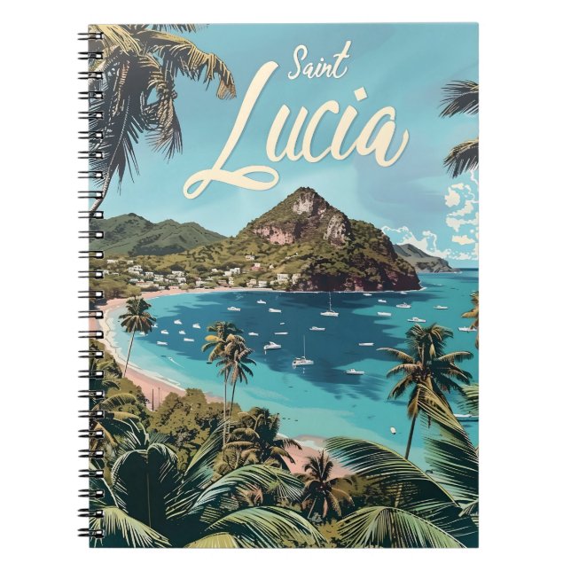 Carnet Plage tropicale de Sainte-Lucie (Devant)