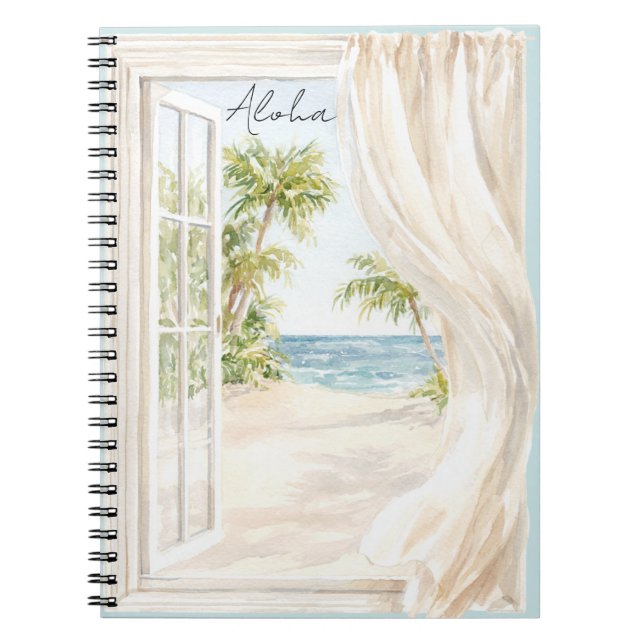Carnet Plage tropicale océan Hawaï Aloha (Devant)