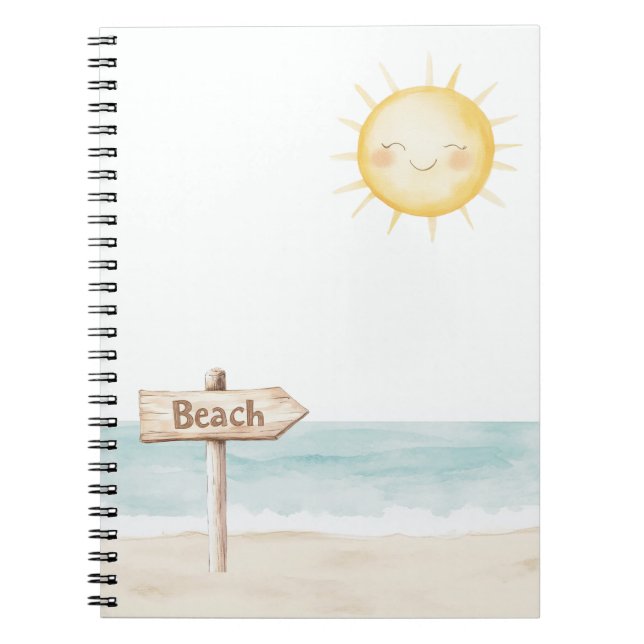 Carnet Plage Trouvez Votre Soleil Heureux (Devant)