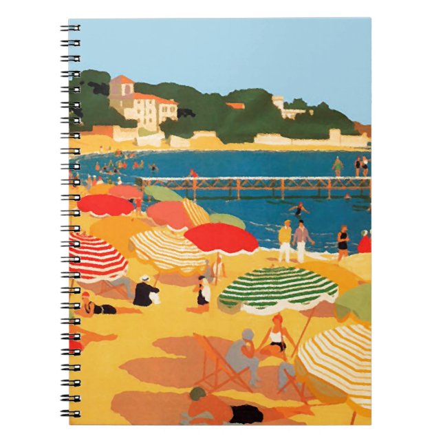 Carnet Plage vintage Côte d'Azur (Devant)