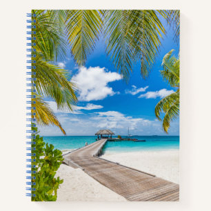 Carnet Plages tropicales Jetty en bois des Maldives