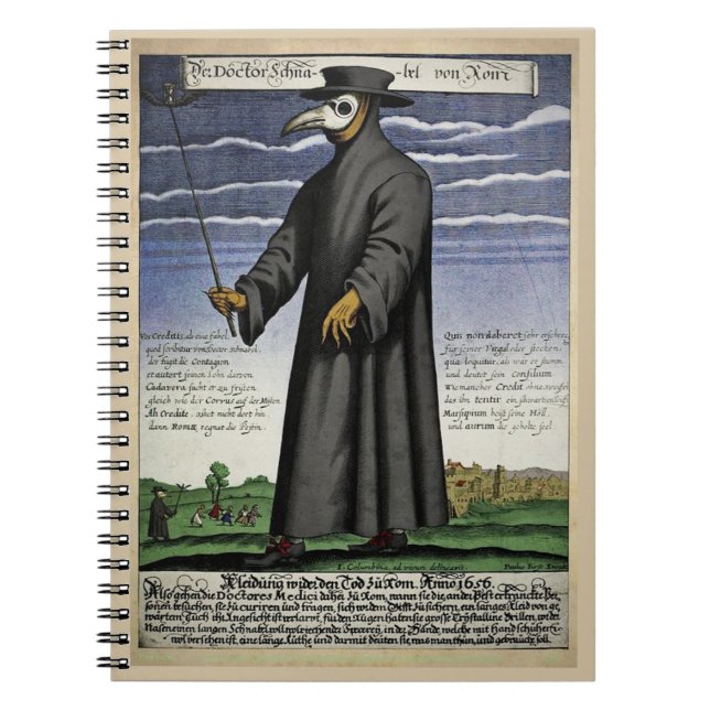 Carnet Plague Doctor - Color Copper Engraving 1656 - (Devant)