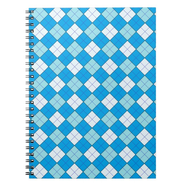 Carnet Plaid bleu (Devant)