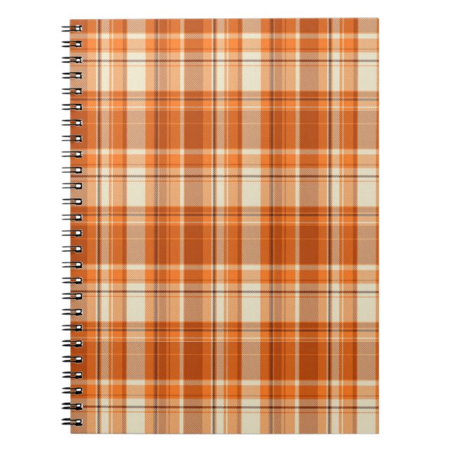 Carnet Plaid orange (Devant)