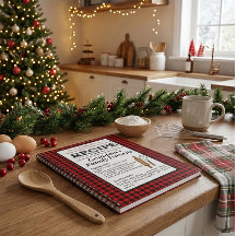 Plaid Personalized Recipe Notebook-Christmas Gift
