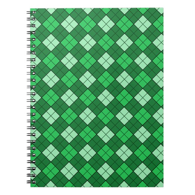 Carnet Plaid vert (Devant)
