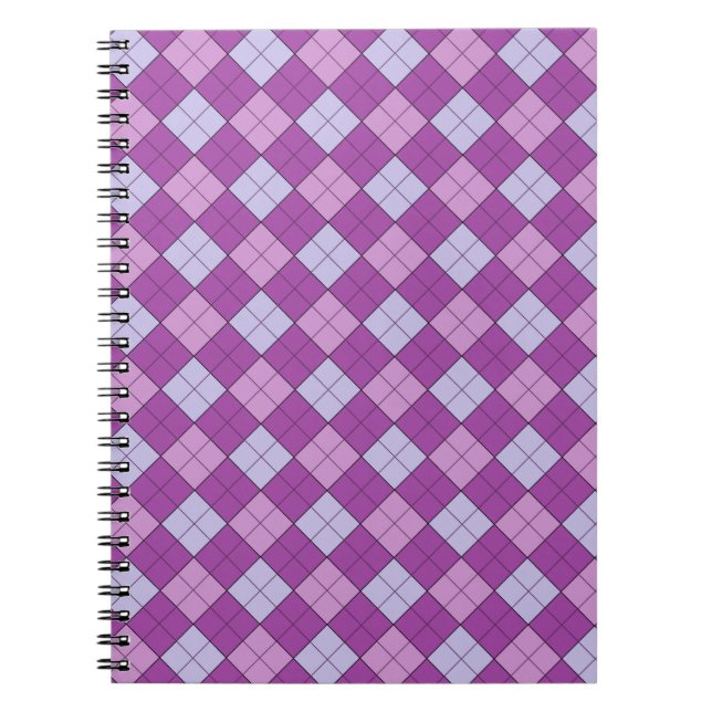 Carnet Plaid violet (Devant)