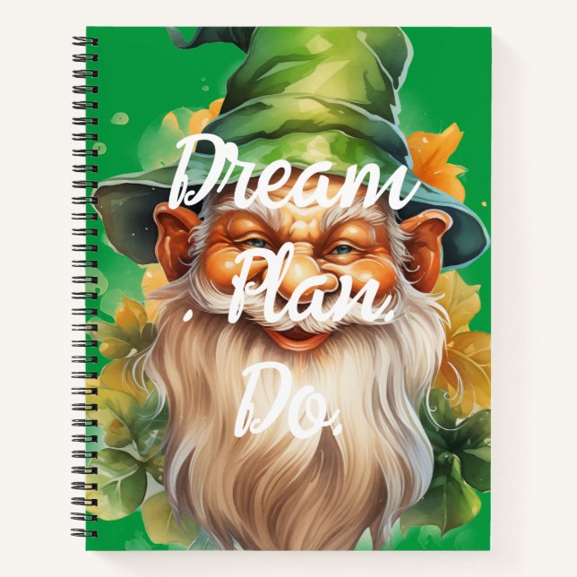 Carnet Plan de rêve. Faire. Leprechaun (Devant)