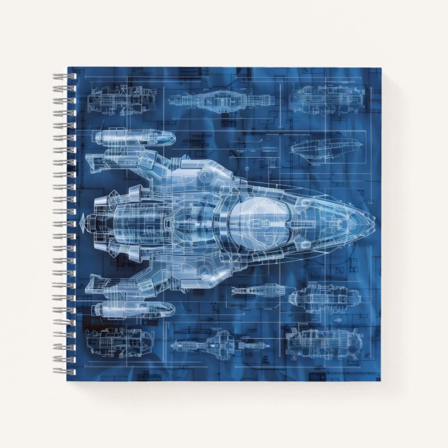 Carnet Plan de vaisseau spatial de science-fiction (Devant)
