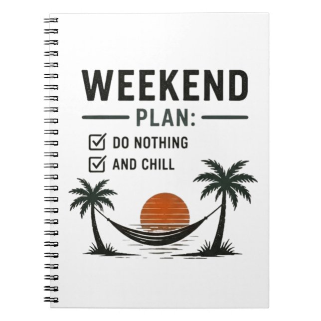 Carnet Plan de week-end Ne rien faire et se détendre Drôl (Devant)