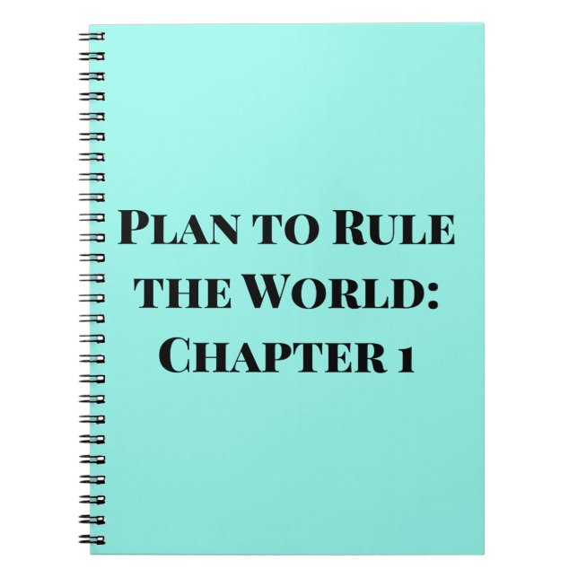 Carnet Plan pour dominer le monde : Chapitre 1' Bleu d'oe (Devant)