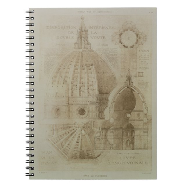 Carnet Plan, section et altitude de cathédrale de (Devant)