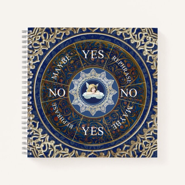 Carnet Planche à Pendule Diviser Jeu Angel Bleu (Devant)