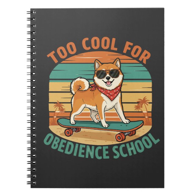 Carnet Planche à roulettes pour chien d'école d'obéissanc (Devant)