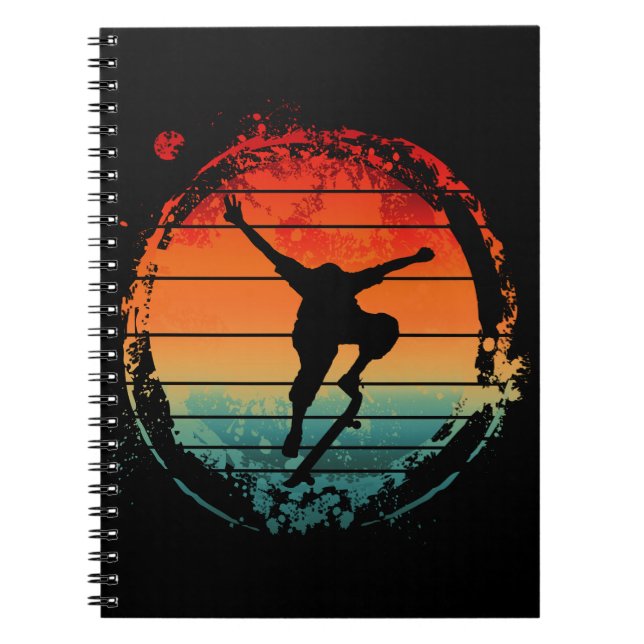 Carnet Planche à roulettes Vintage Skateboarding  (Devant)