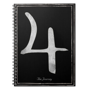 Carnet Planet Jupiter martelé argent stylisé symbole